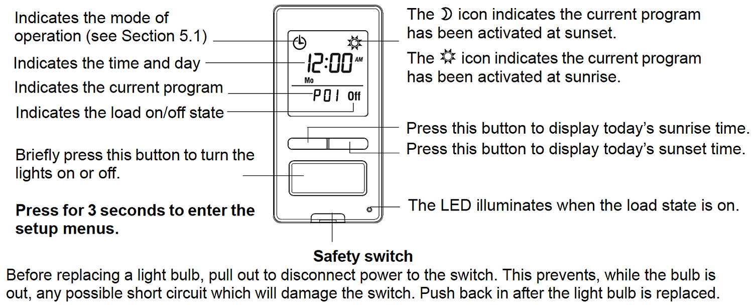 Honeywell Programmable Light Switch User Manual